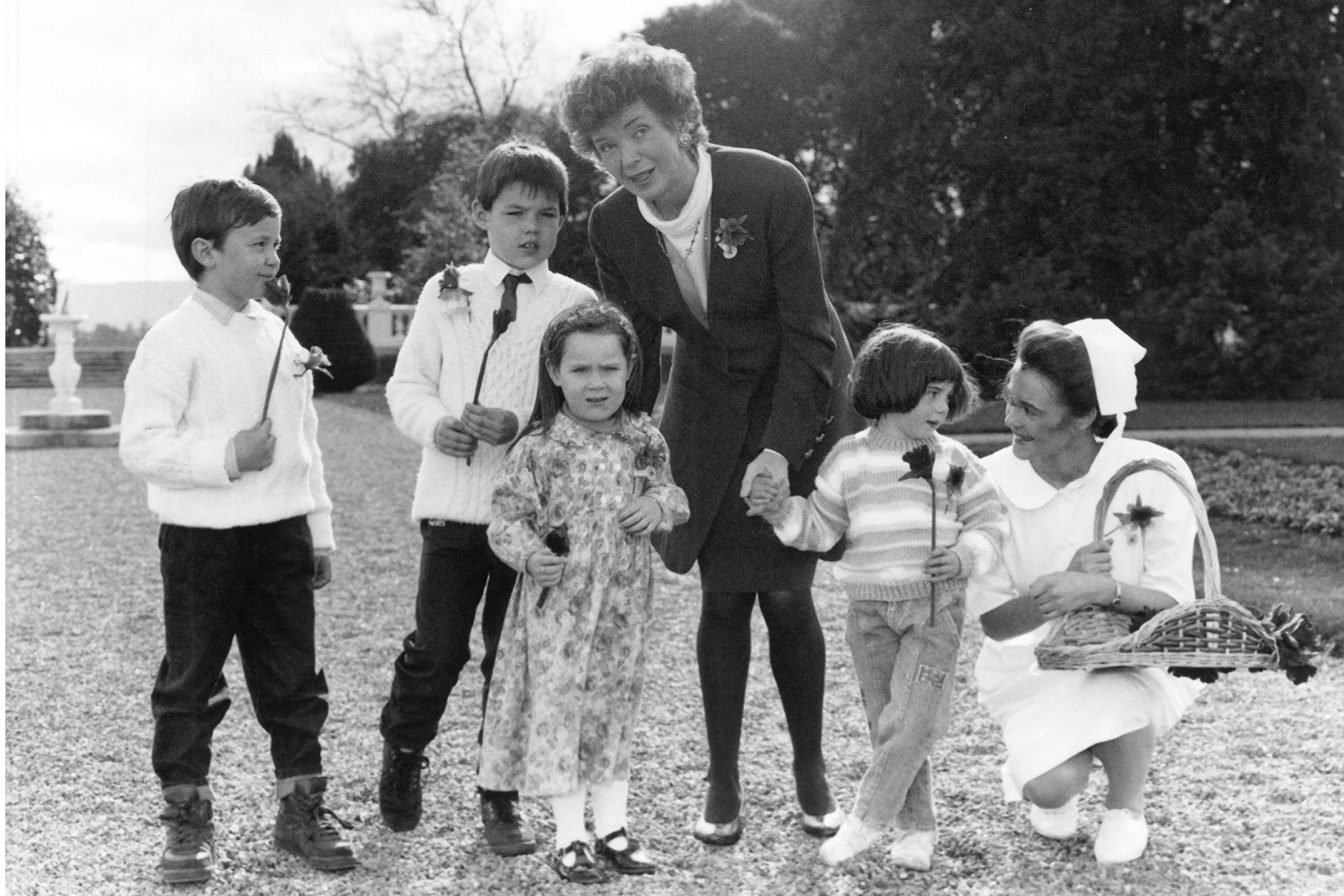 President Mary Robinson on Daffodil Day 1990