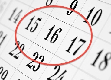 Calendar with days circled