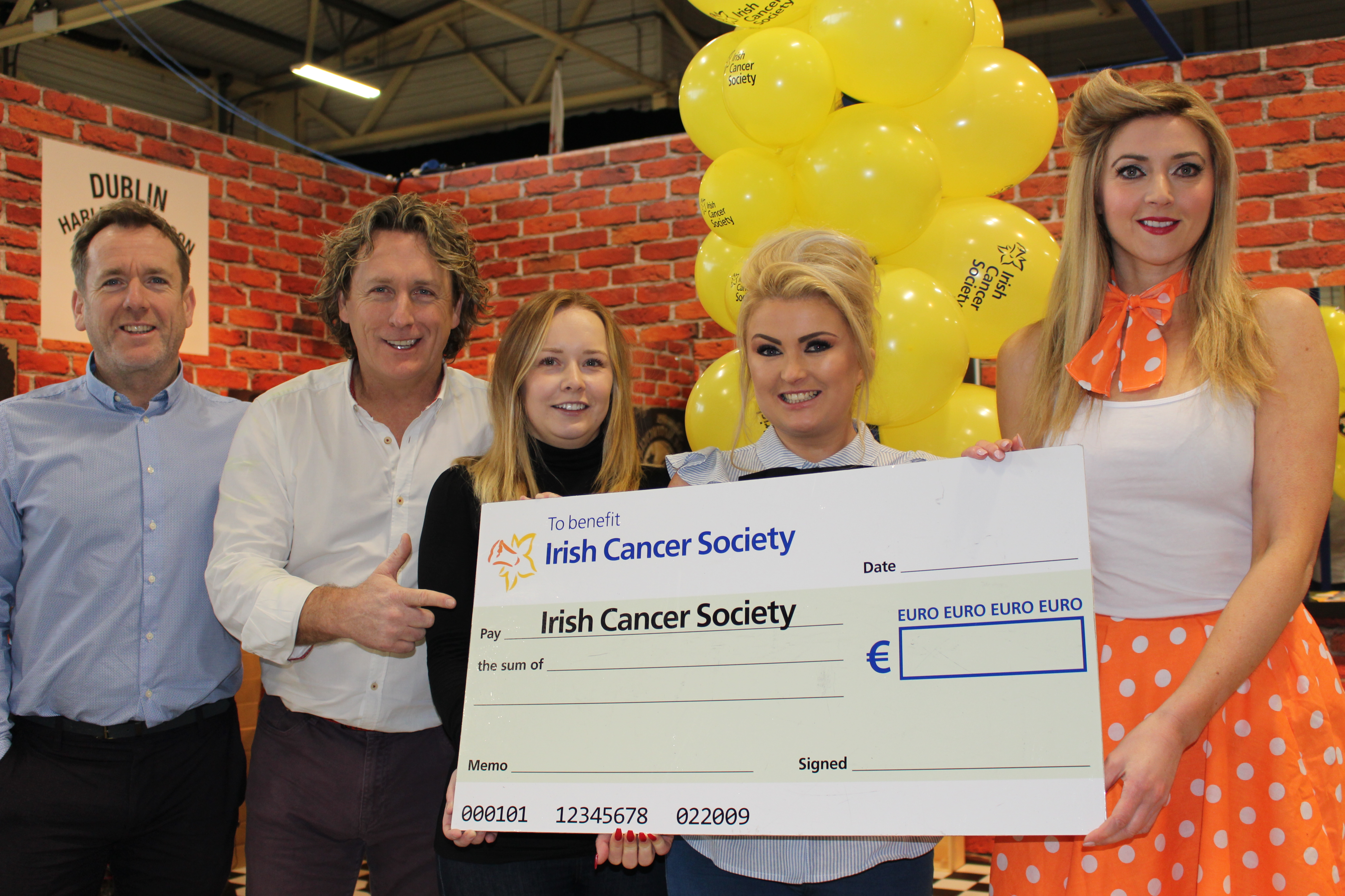 Grafton Barber employees fundraising for the Irish Cancer Society