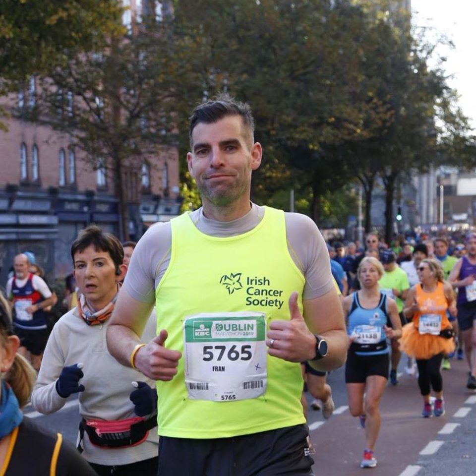 Fran McDermott running Dublin Marathon