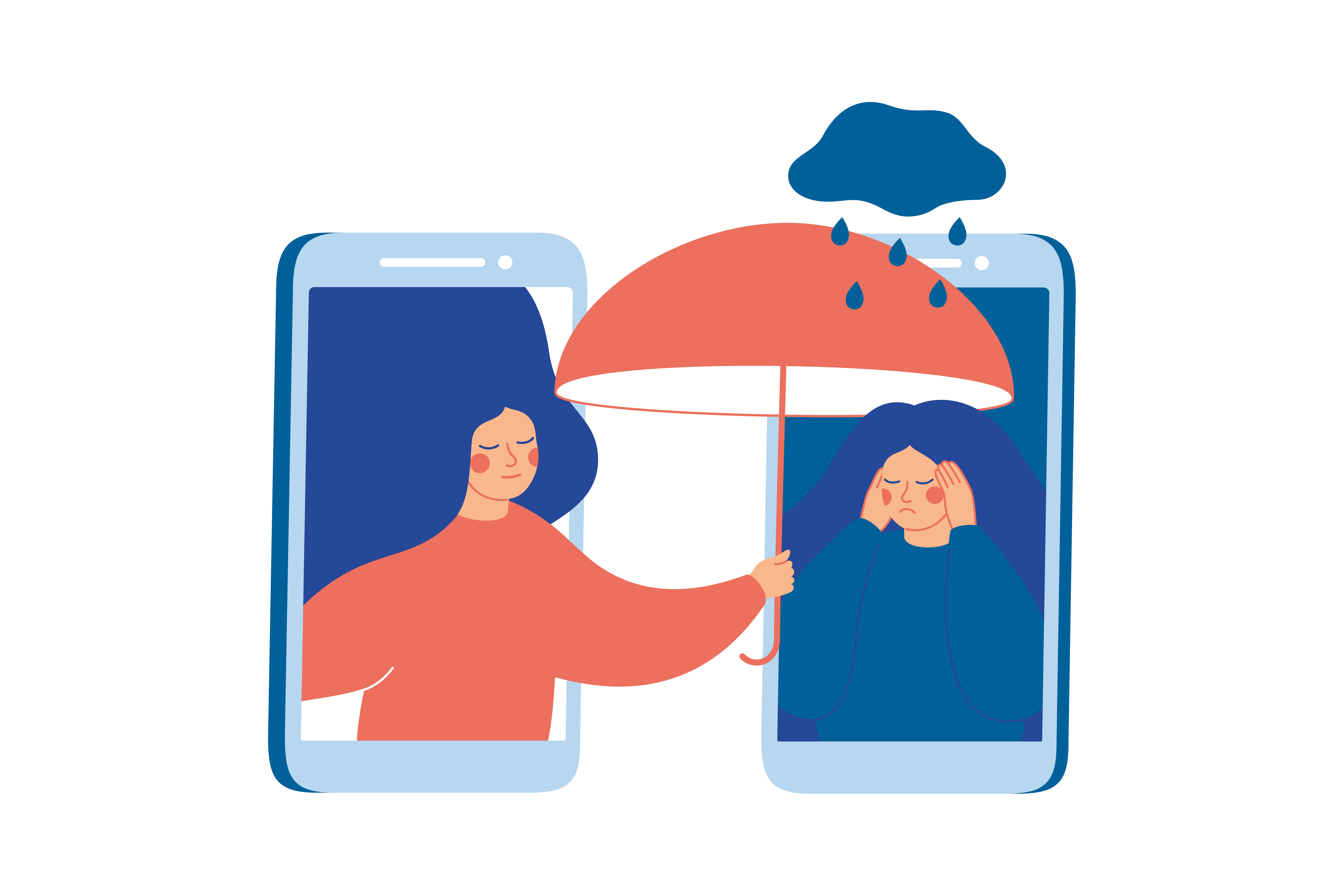 Peer to peer support illustration