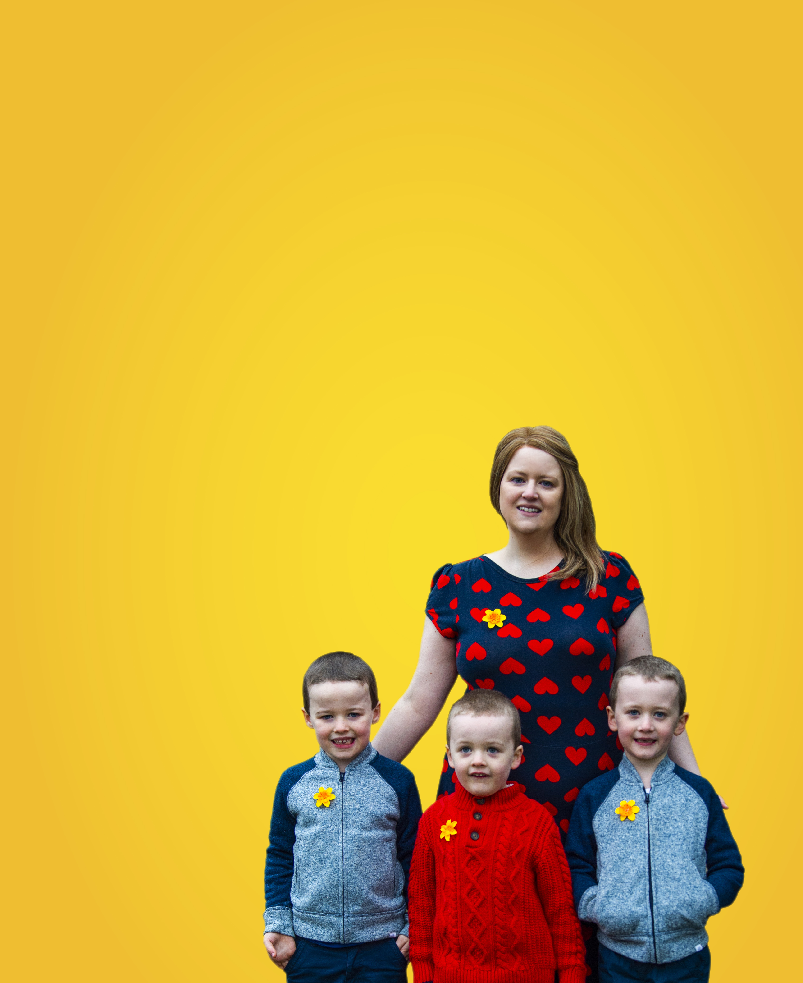 Daffodil Day 2021 Louise and kids blank