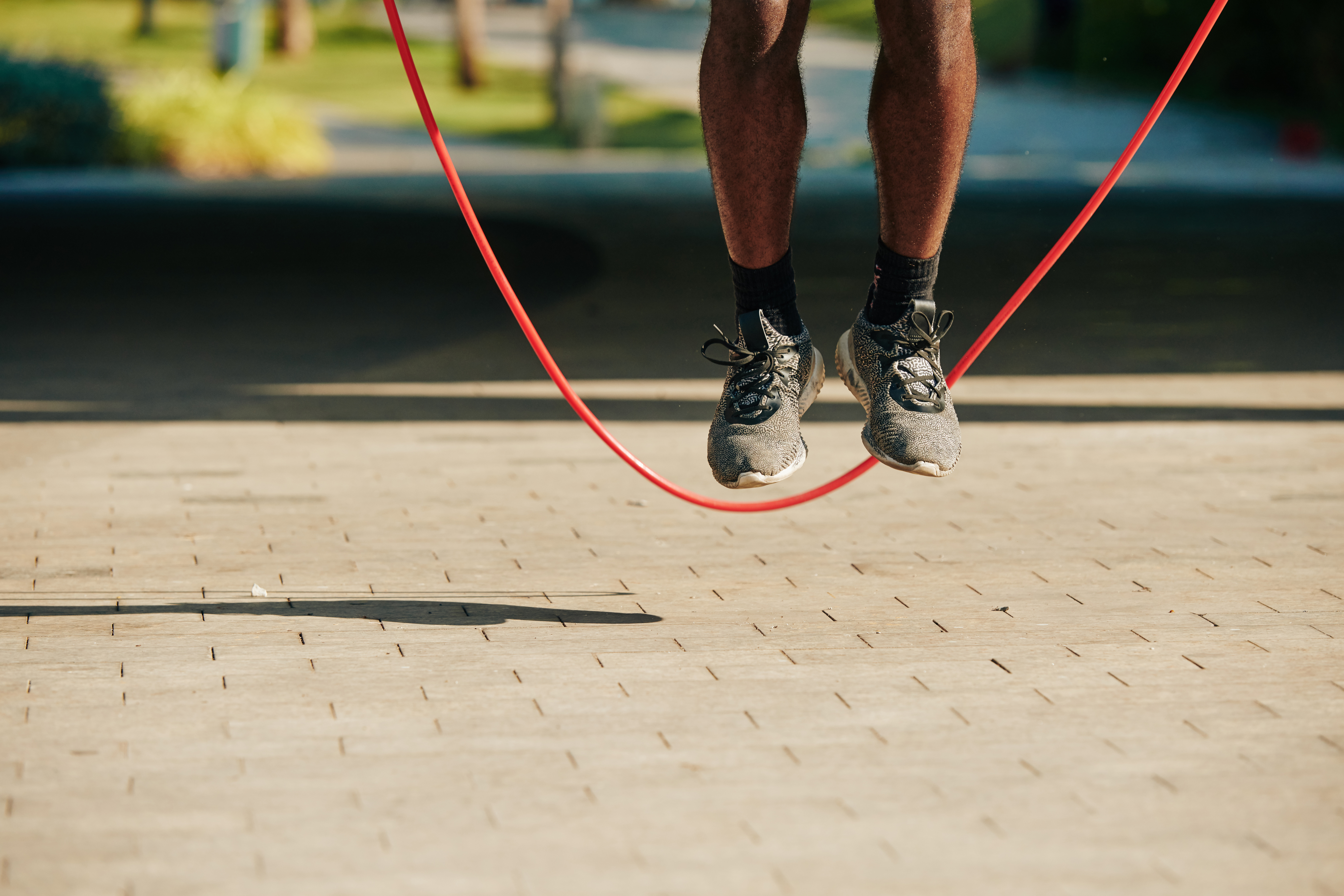Man skipping