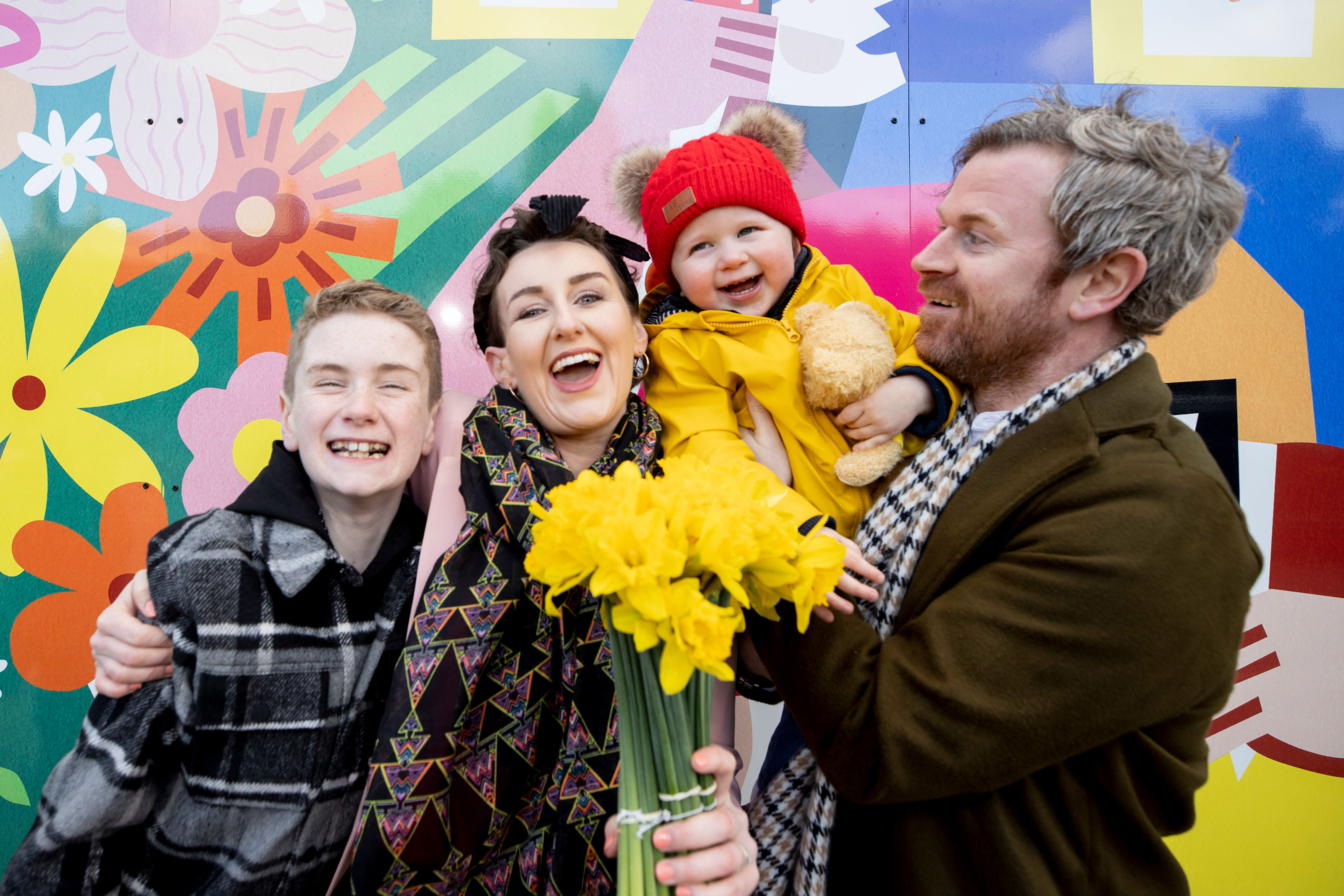 Donna-Marie Cullen with her family Sean (12), Max (2) and fiancé Colin O ’Dwyer.