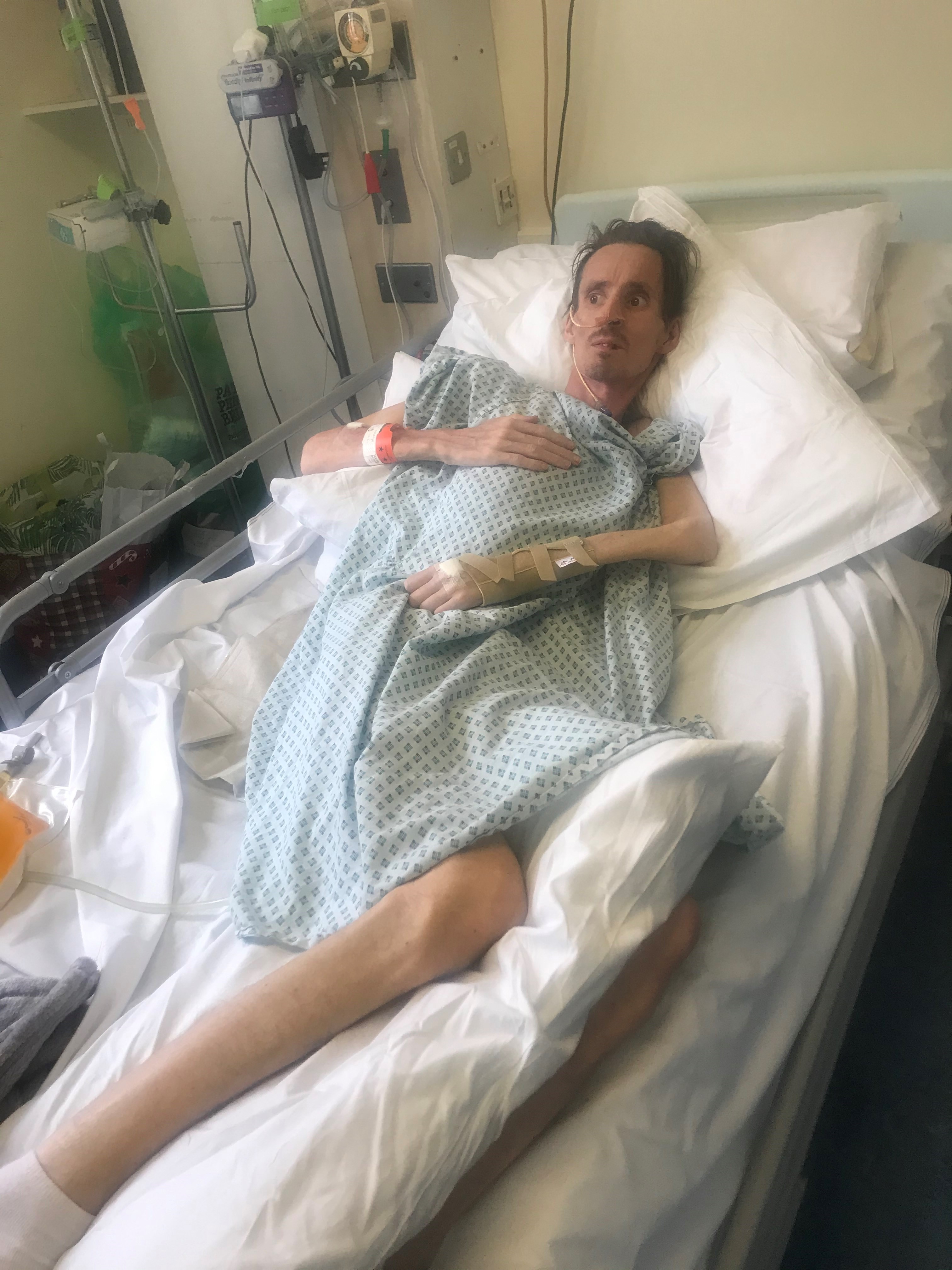 James McGill pictured in a hospital bed