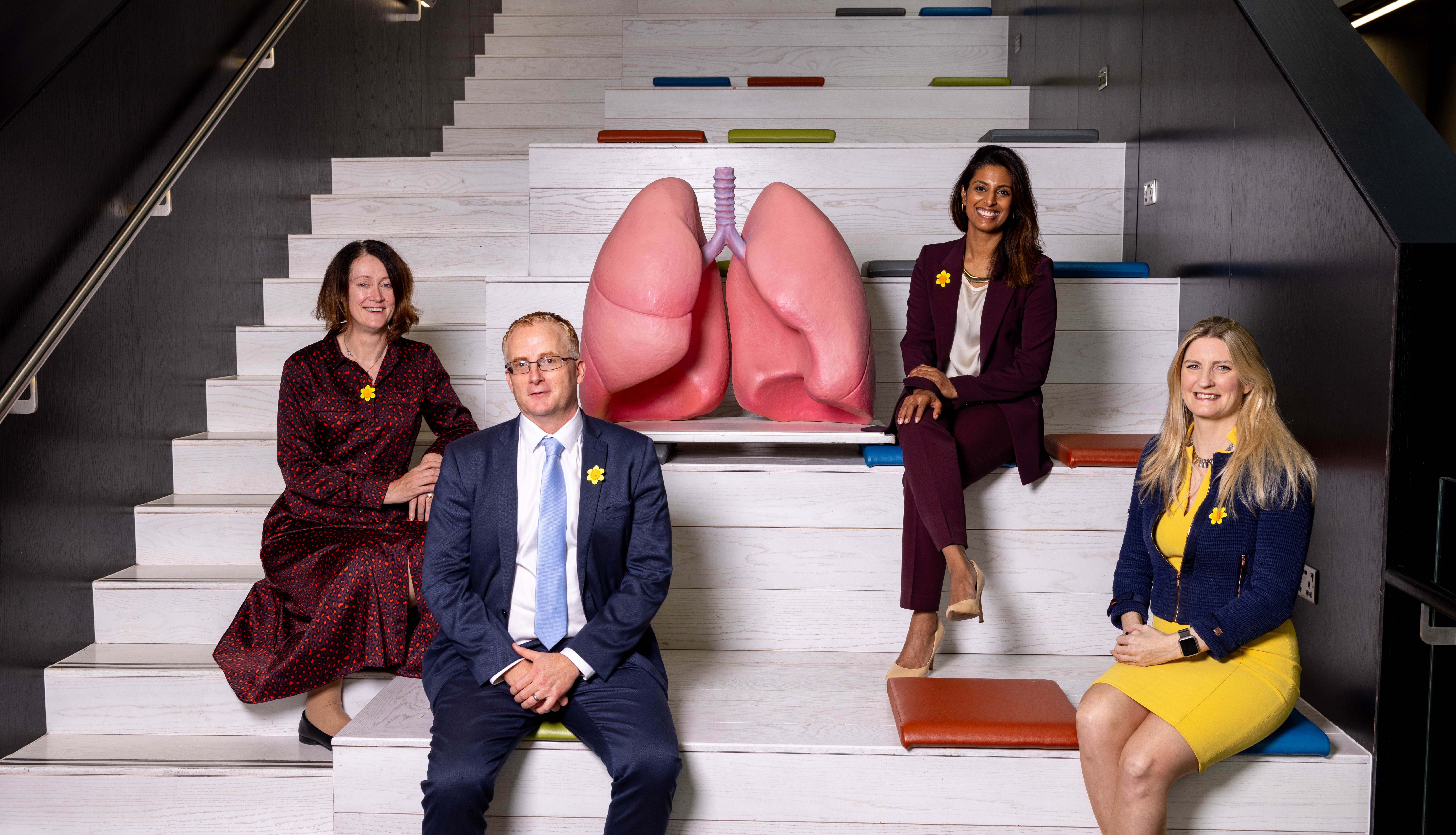 Irish Cancer Society CEO Averil Power pictured with key partners from the Beaumont RCSI Lung Partnership