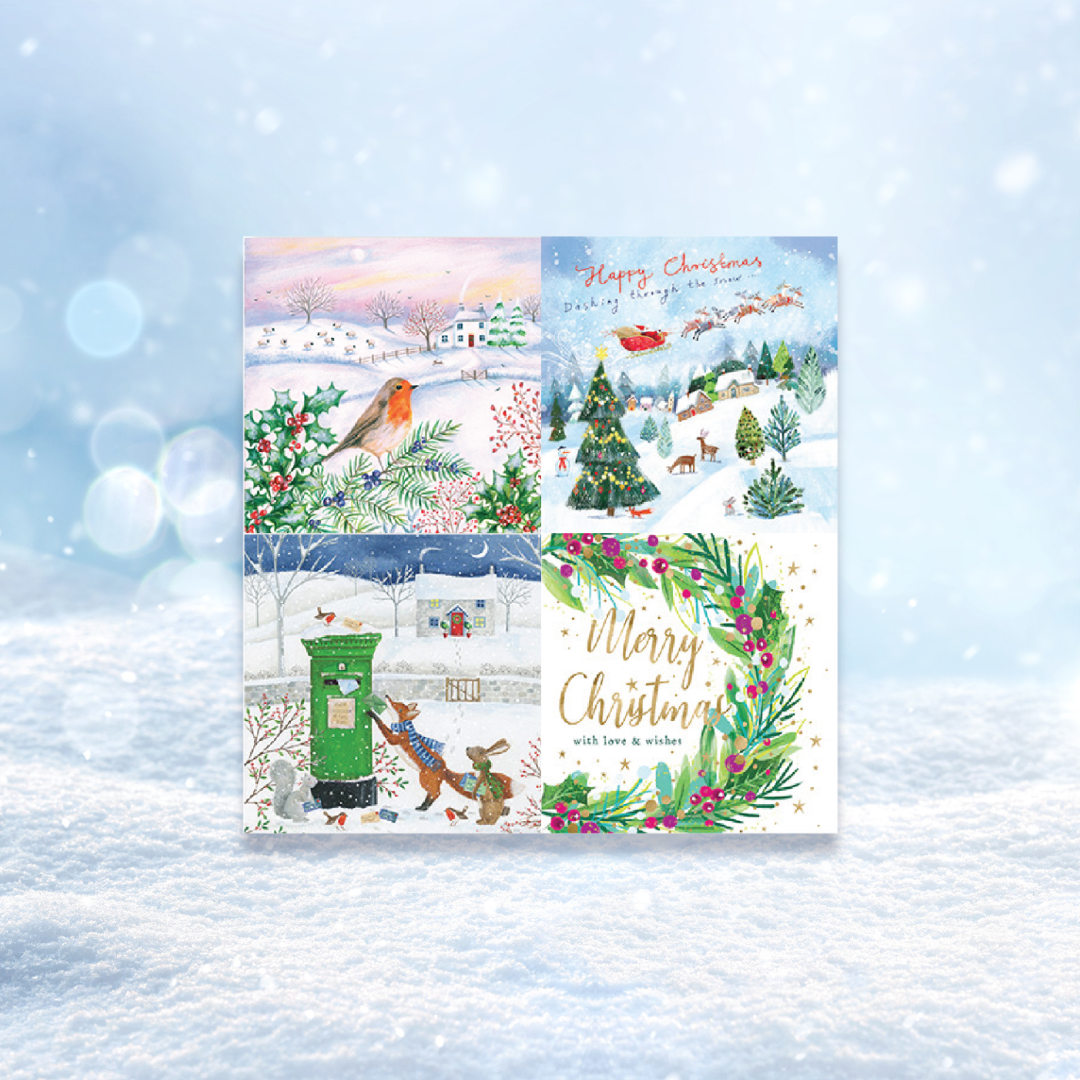Christmas card white background