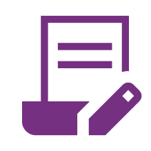 Icon Contract Edit Purple Big