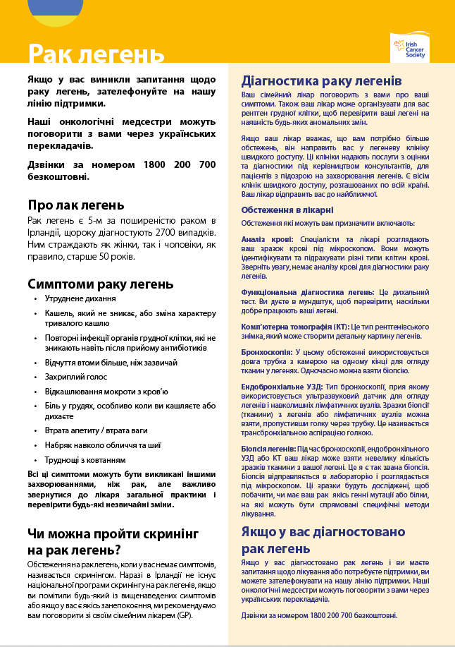 Рак легень / Lung cancer