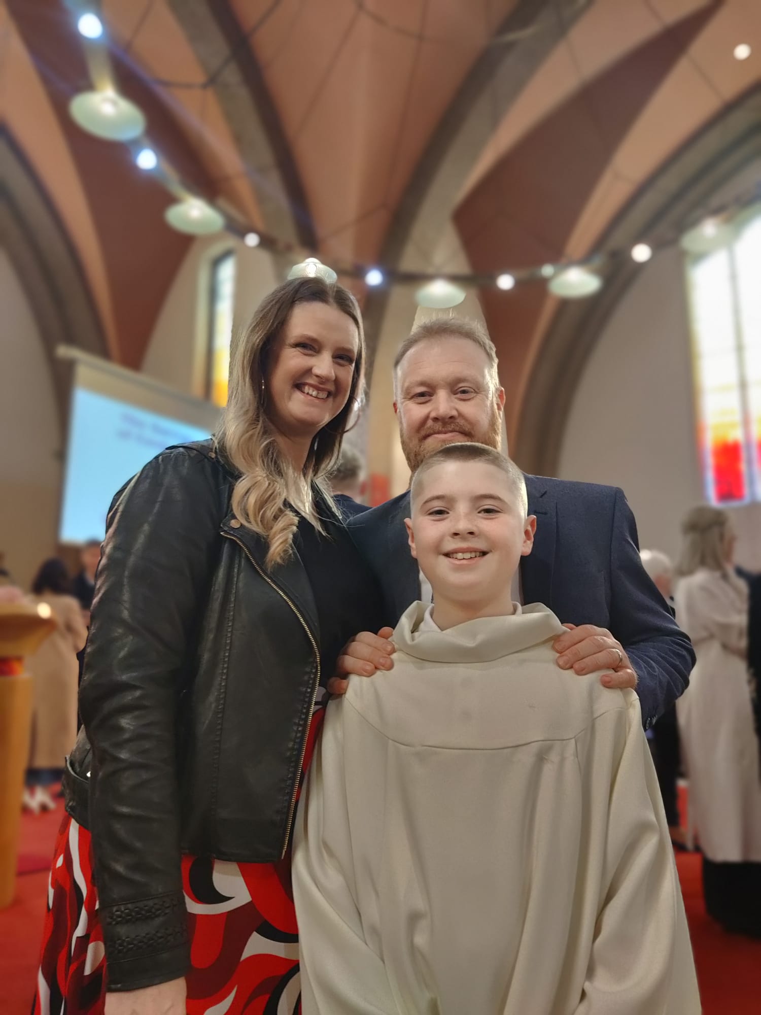 Robert Flanagan, wife Caren and son Luke