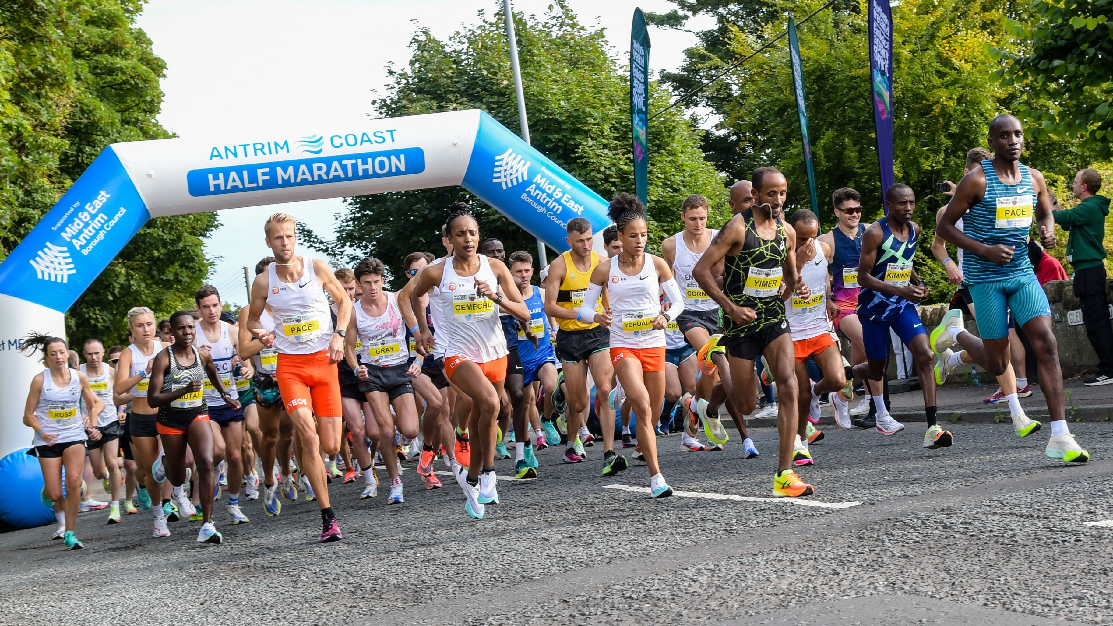 Picture of runners for the Antrim coast marathon