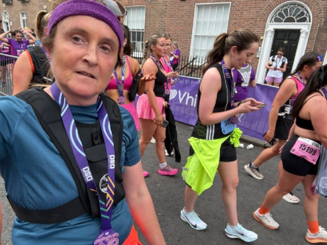 Andrea at a marathon