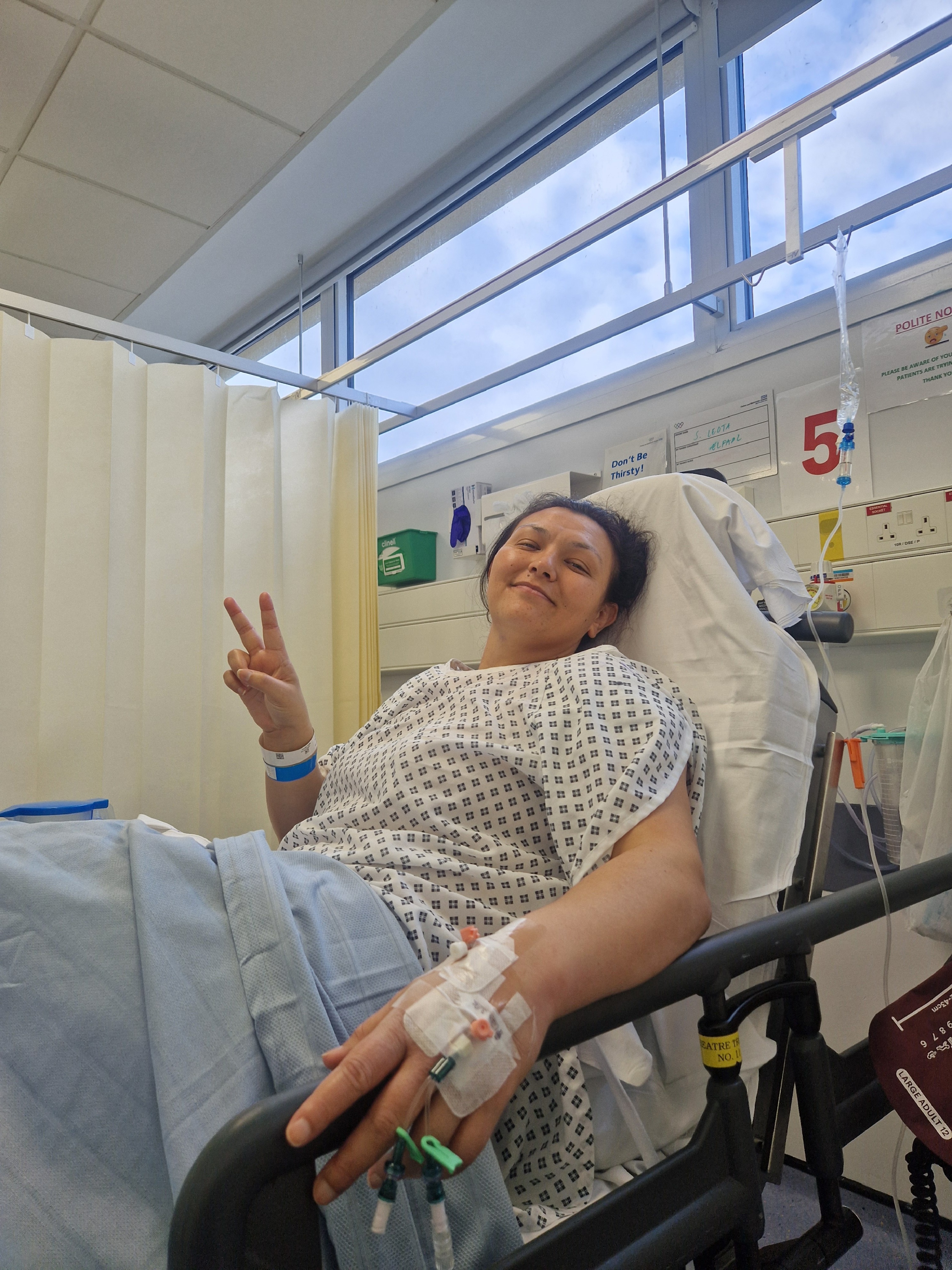 Shannon in hospital
