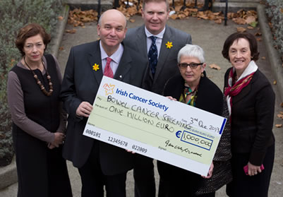 Irish Cancer Society donates €1 million to support bowel cancer screening 