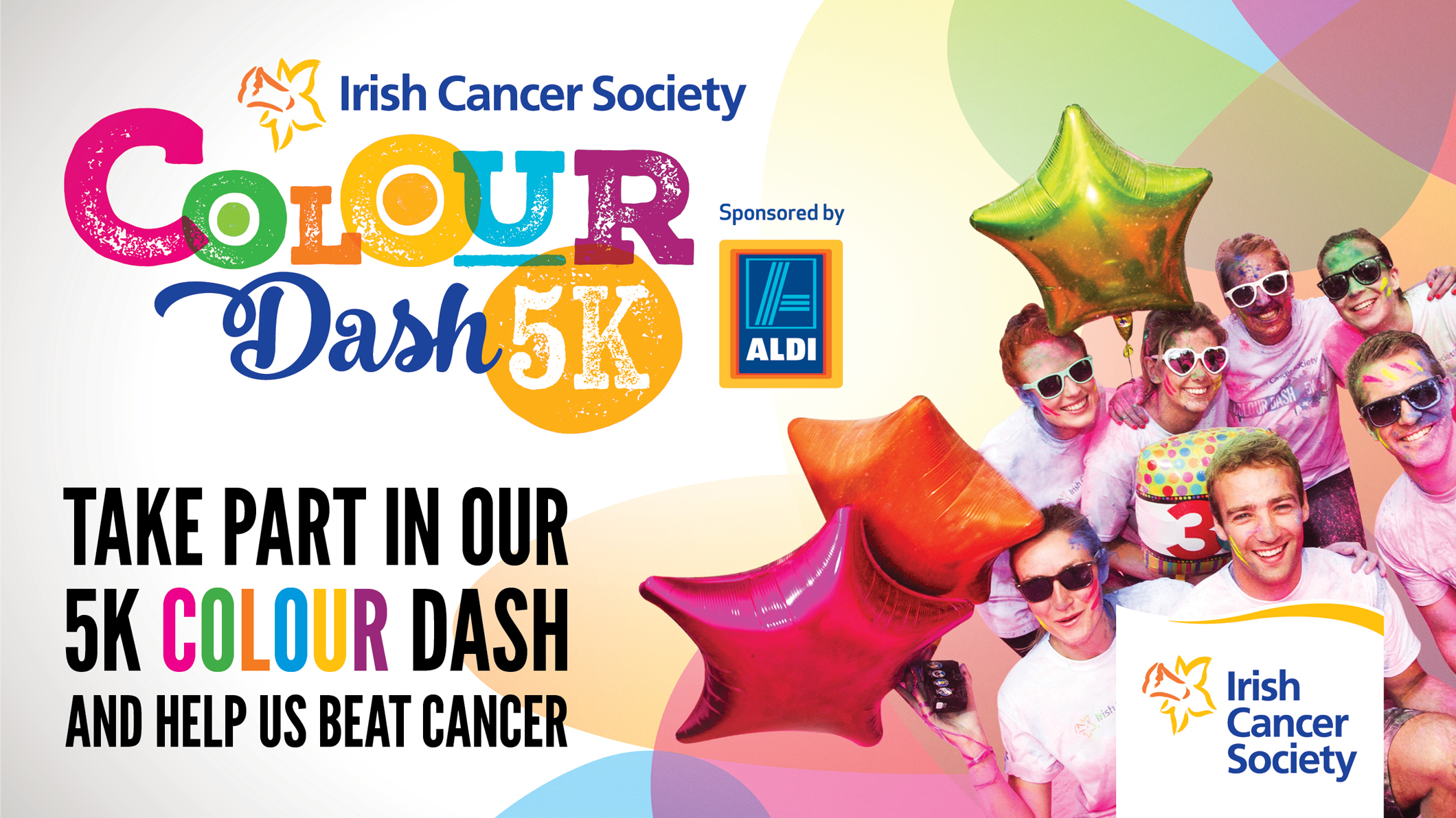Irish Cancer Society’s Colour Dash sponsored by Aldi is back!