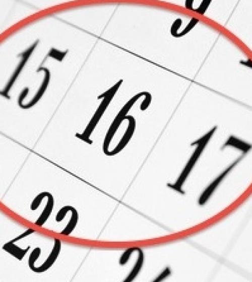 Calendar with days circled