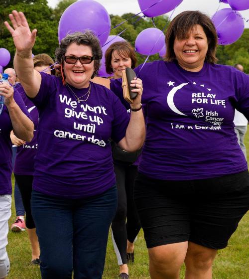 Cancer survivors at Relay For Life Kilkenny