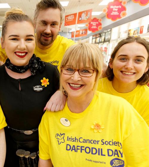 Boots employees on Daffodil Day
