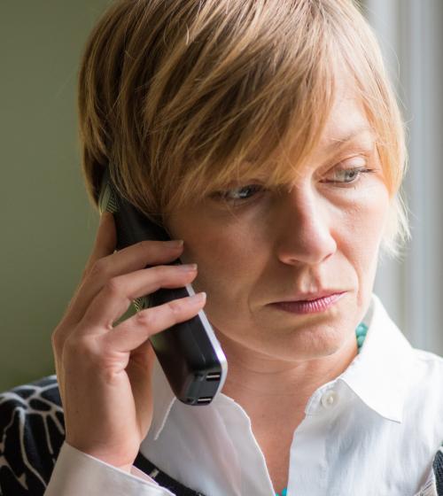 Woman making a phone call
