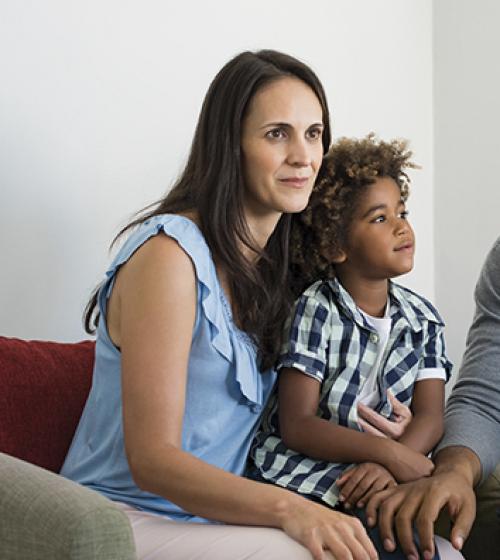 A family speaking to a doctor