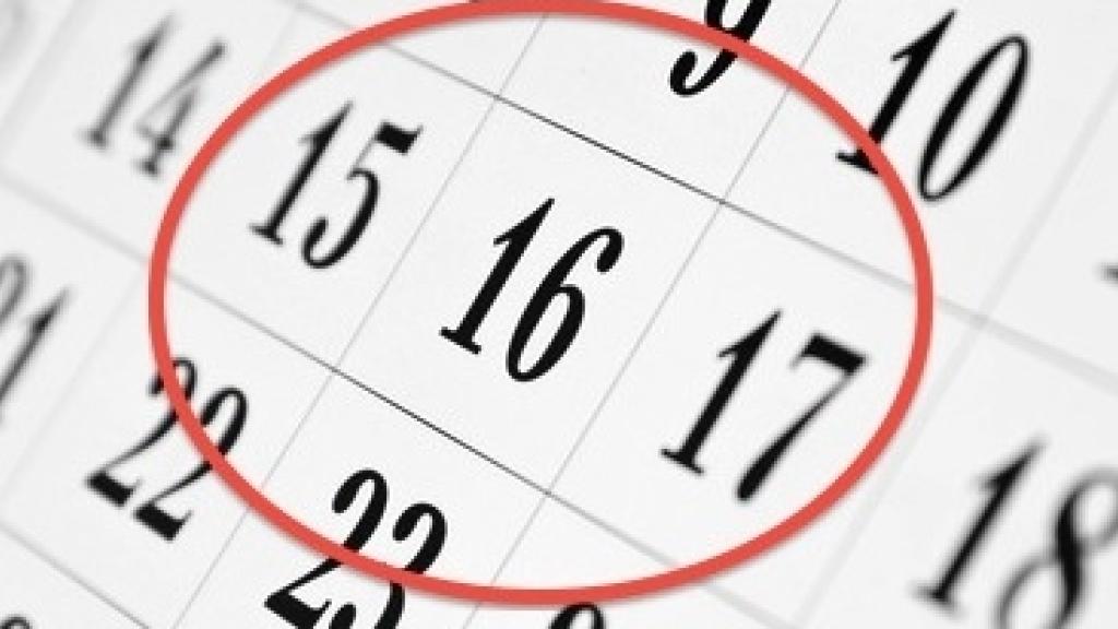 Calendar with days circled