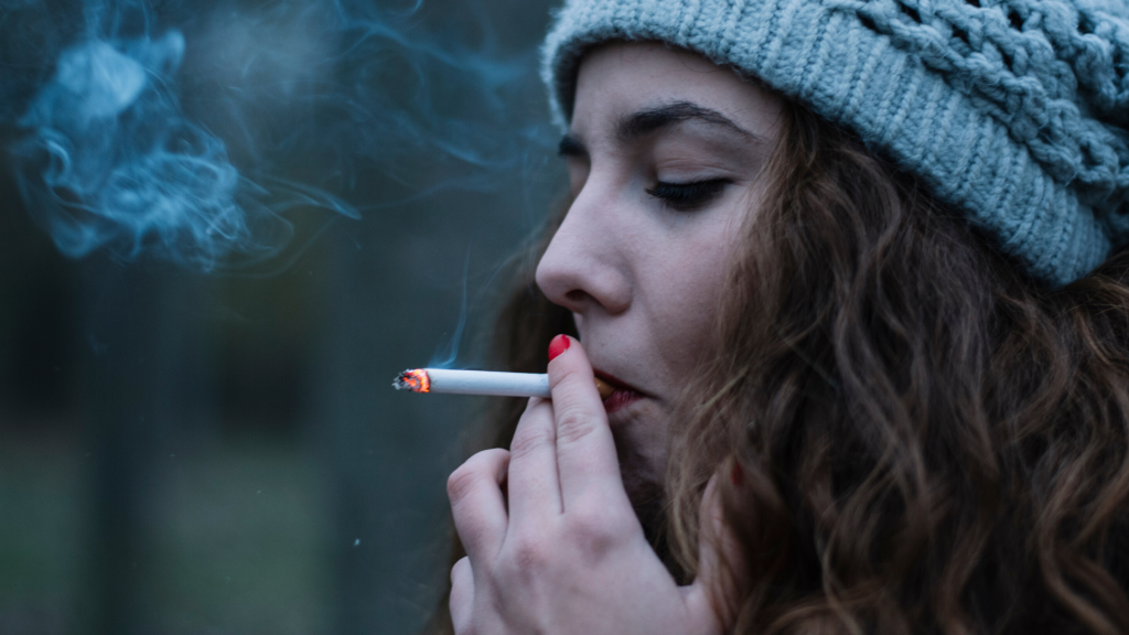 woman smoking
