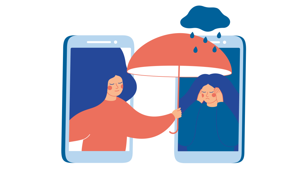 Peer to peer support illustration
