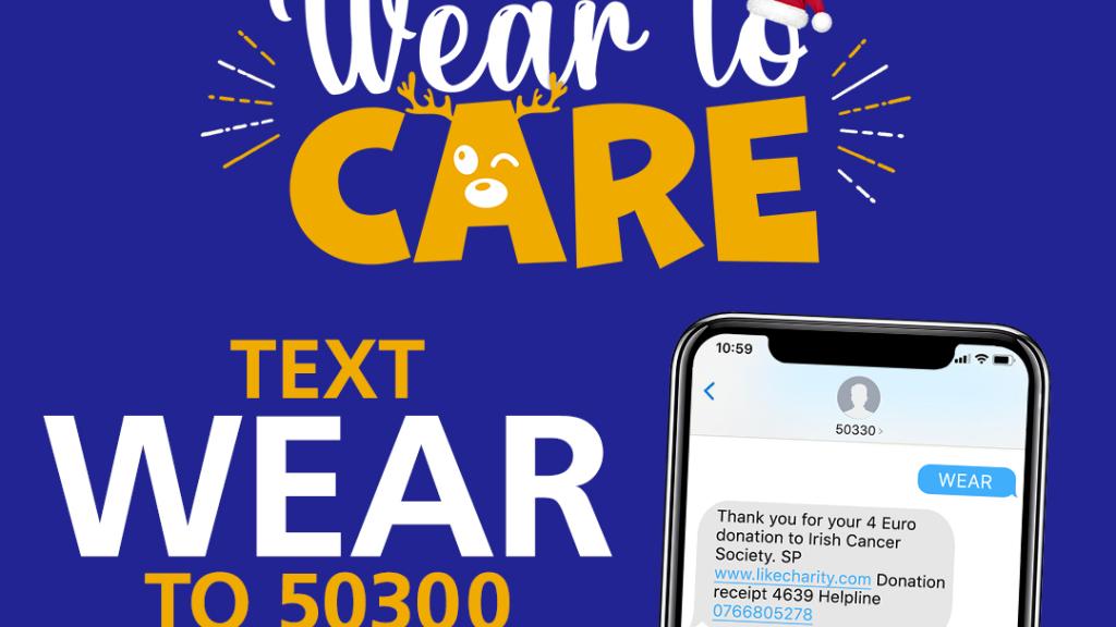 Wear to care text to donate