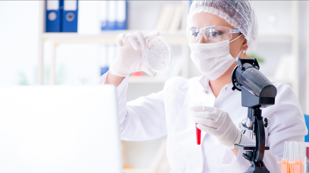 Cancer researcher in the lab