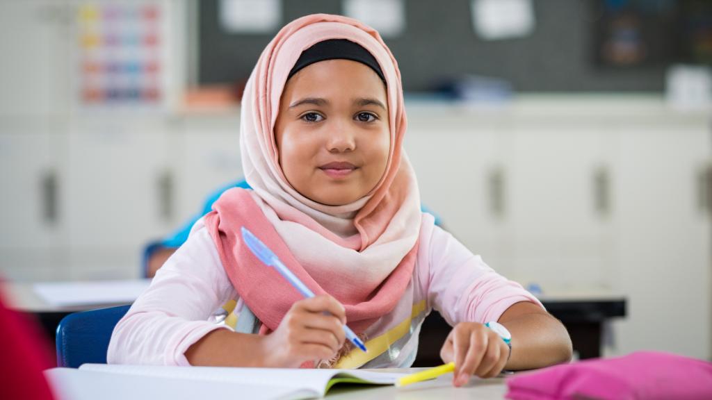 Girl in school