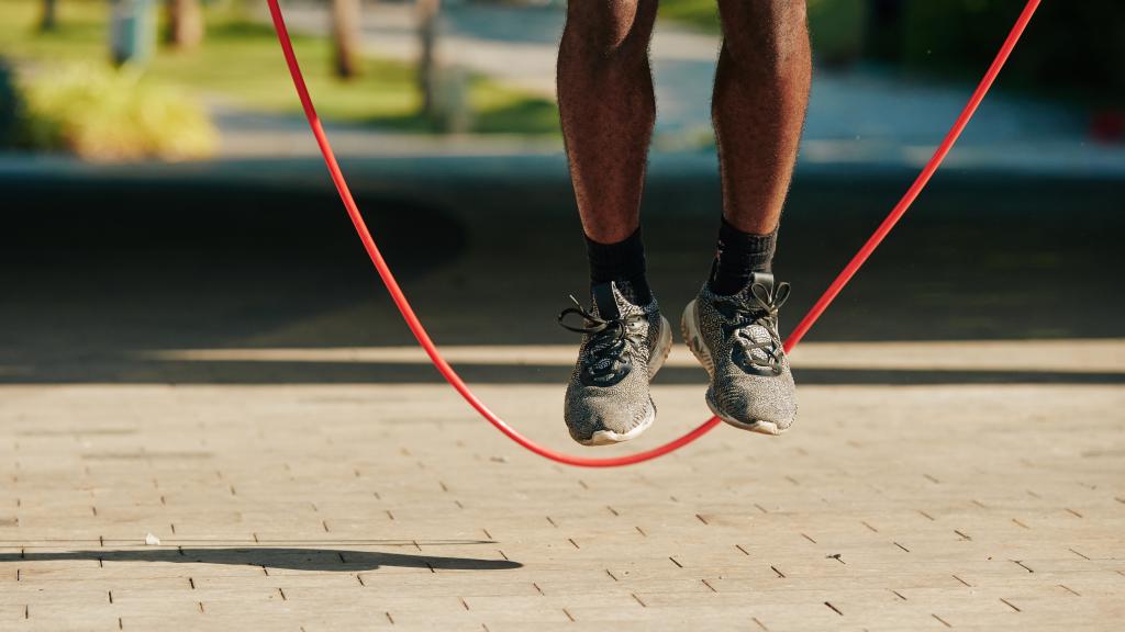 Man skipping