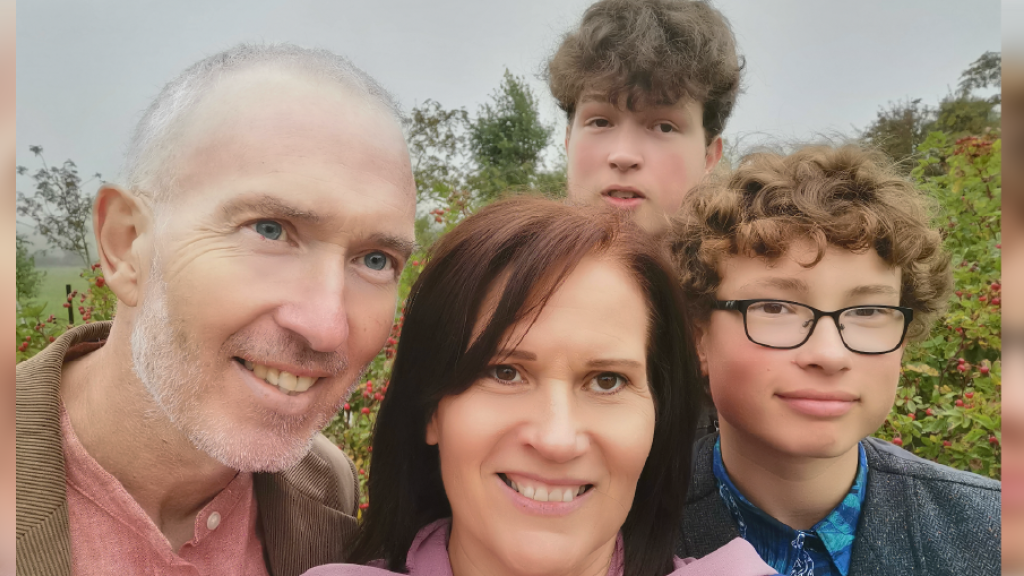 Liam Galvin and his family