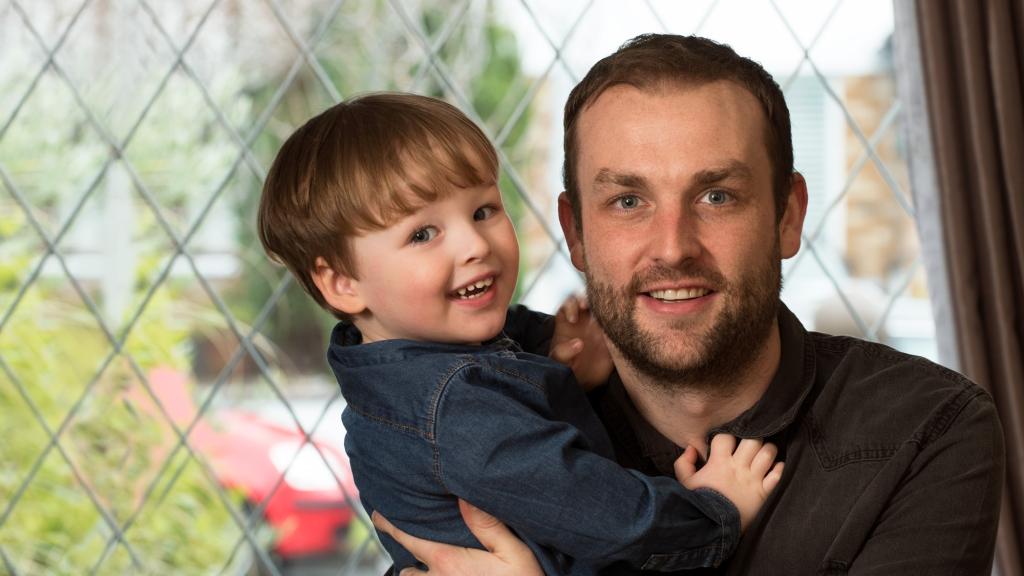 Cancer survivor Chris Latham and son Jack Cancer survivor Chris Latham and son Jack