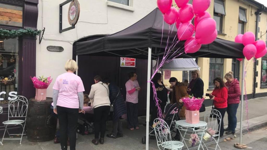 Pink Ribbon collectors on the street