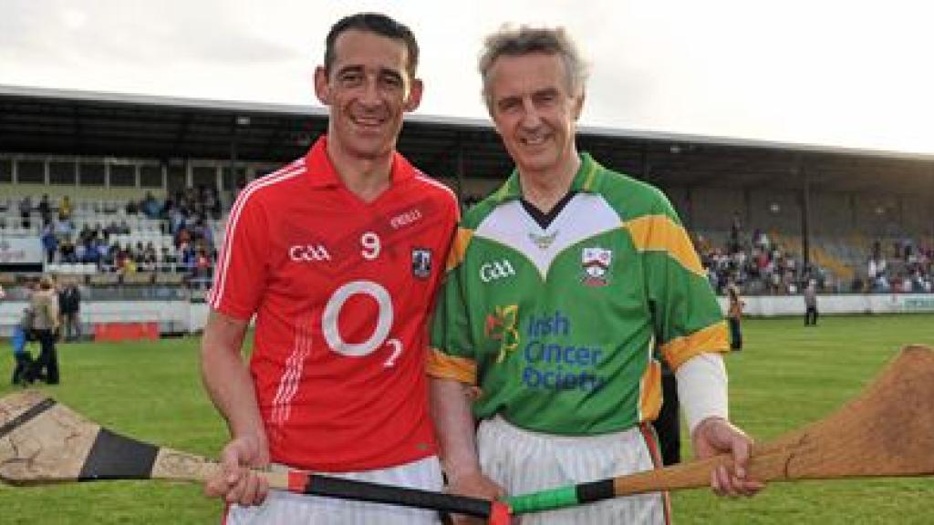 Davy Russell and Jim Bolger at the Hurling for Cancer Research match in aid of Irish Cancer Society Research Davy Russell and Jim Bolger at the Hurling for Cancer Research match in aid of Irish Cancer Society Research