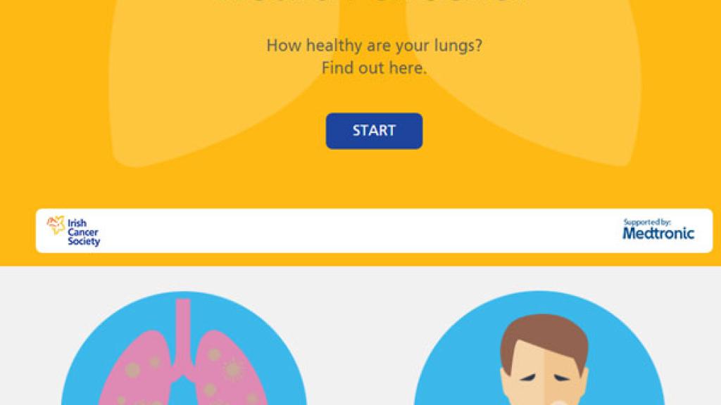 Screenshot of the online lung health checker tool
