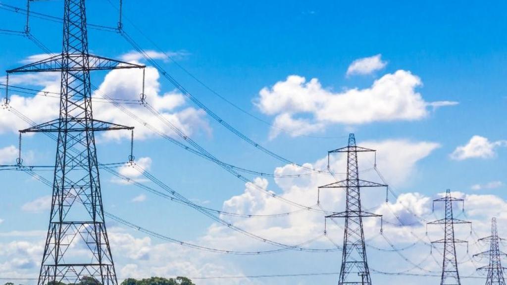 Powerlines in a field