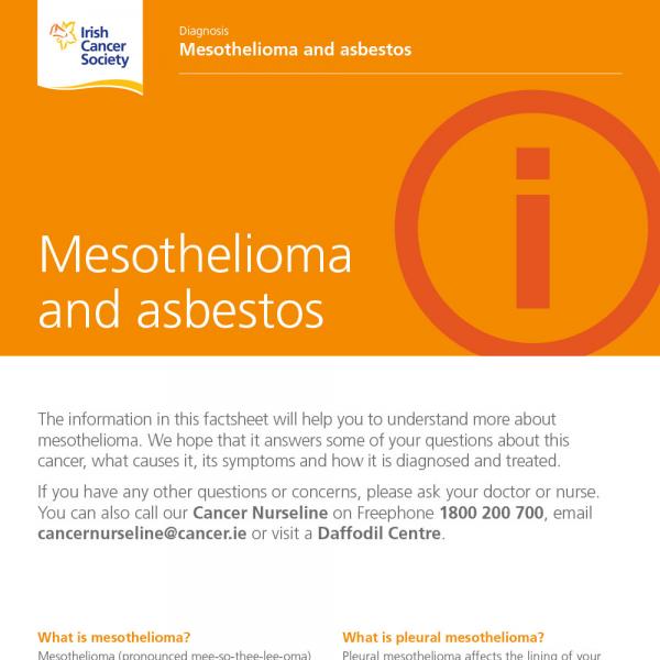 Mesothelioma and asbestos factsheet