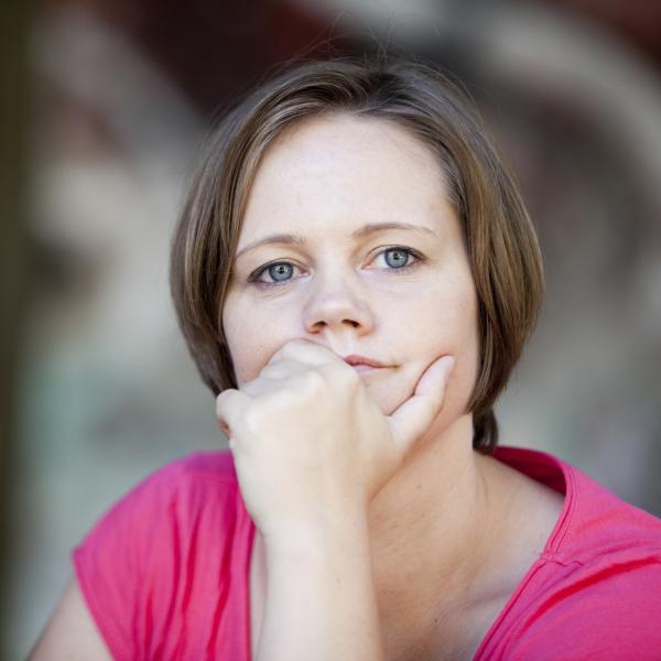 40ish woman looking concerned