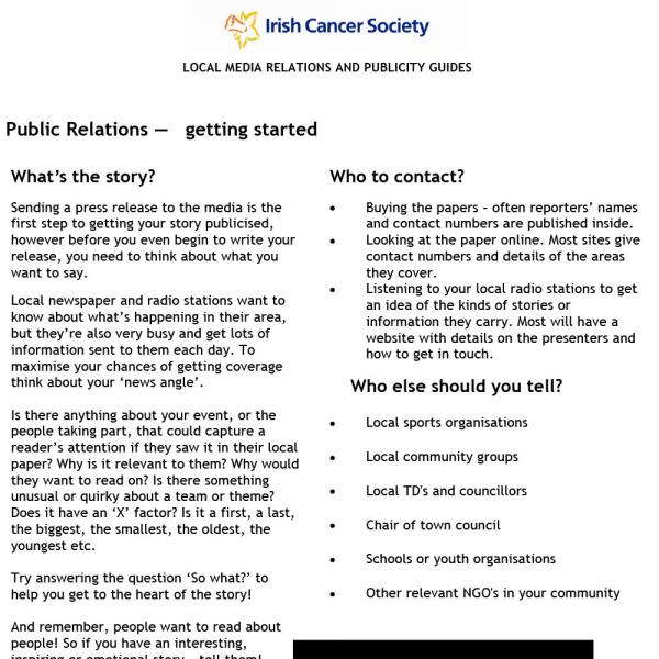 Downloadable Resources For Your Fundraising Event Irish Cancer