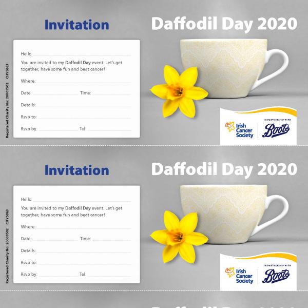 Daffodil Day 2020 Printable Invites