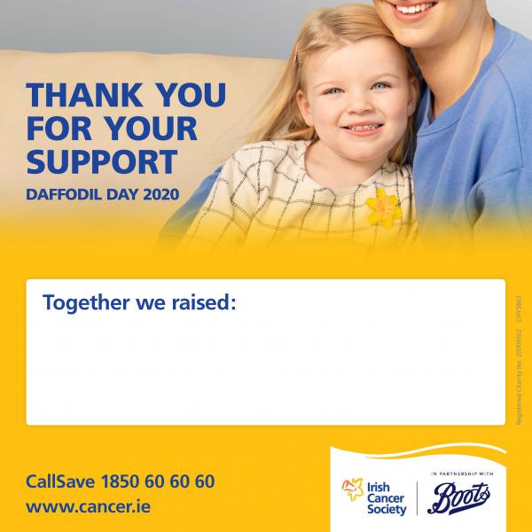 Daffodil Day 2020 Thank You Poster