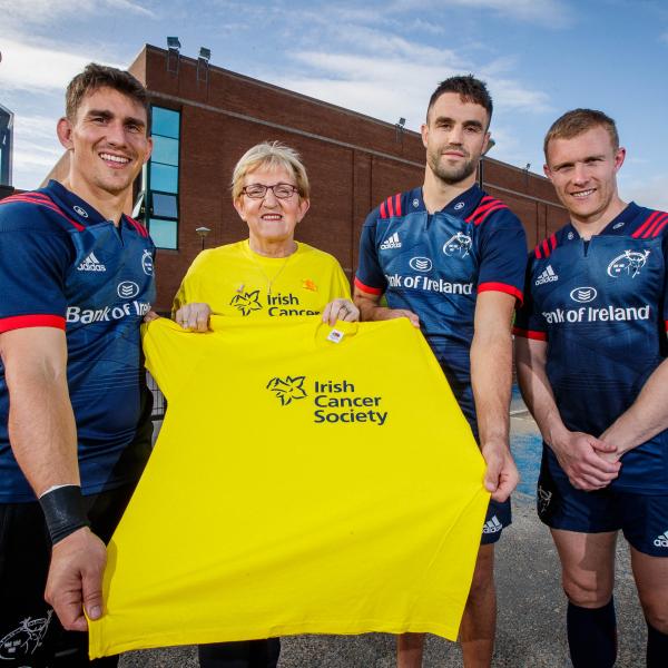 Fundraiser with rugby players