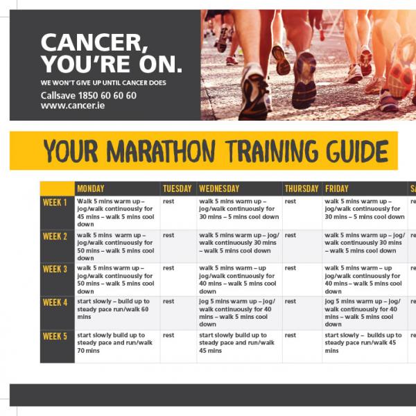Marathon training guide