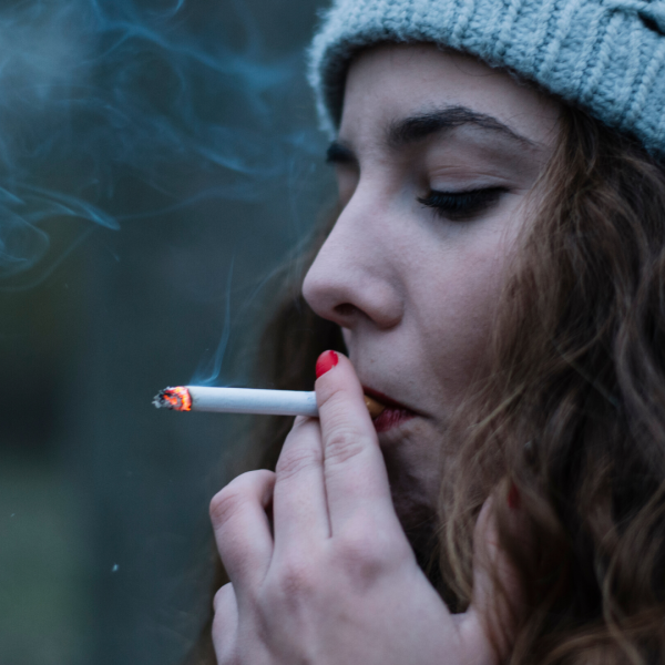woman smoking