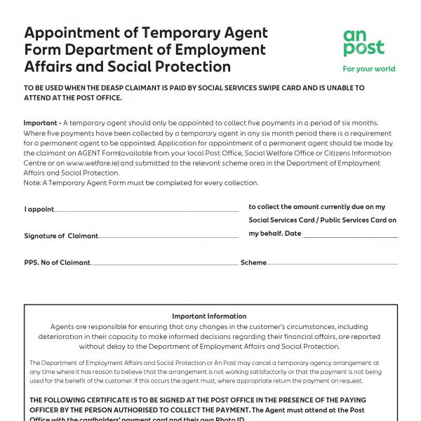 Temporary Agent Form