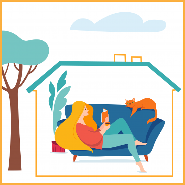 Stay home graphic