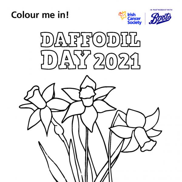  Daffodil Day Colouring Page