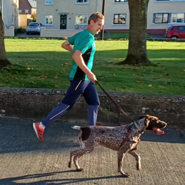 Jamie Power with his dog