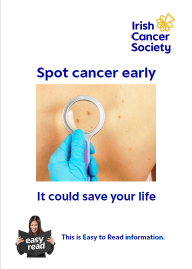 Spot cancer early Easy Read leaflet cover